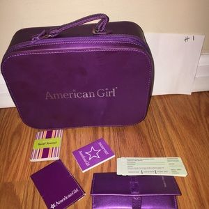 American girl suit case (doll) and accessories